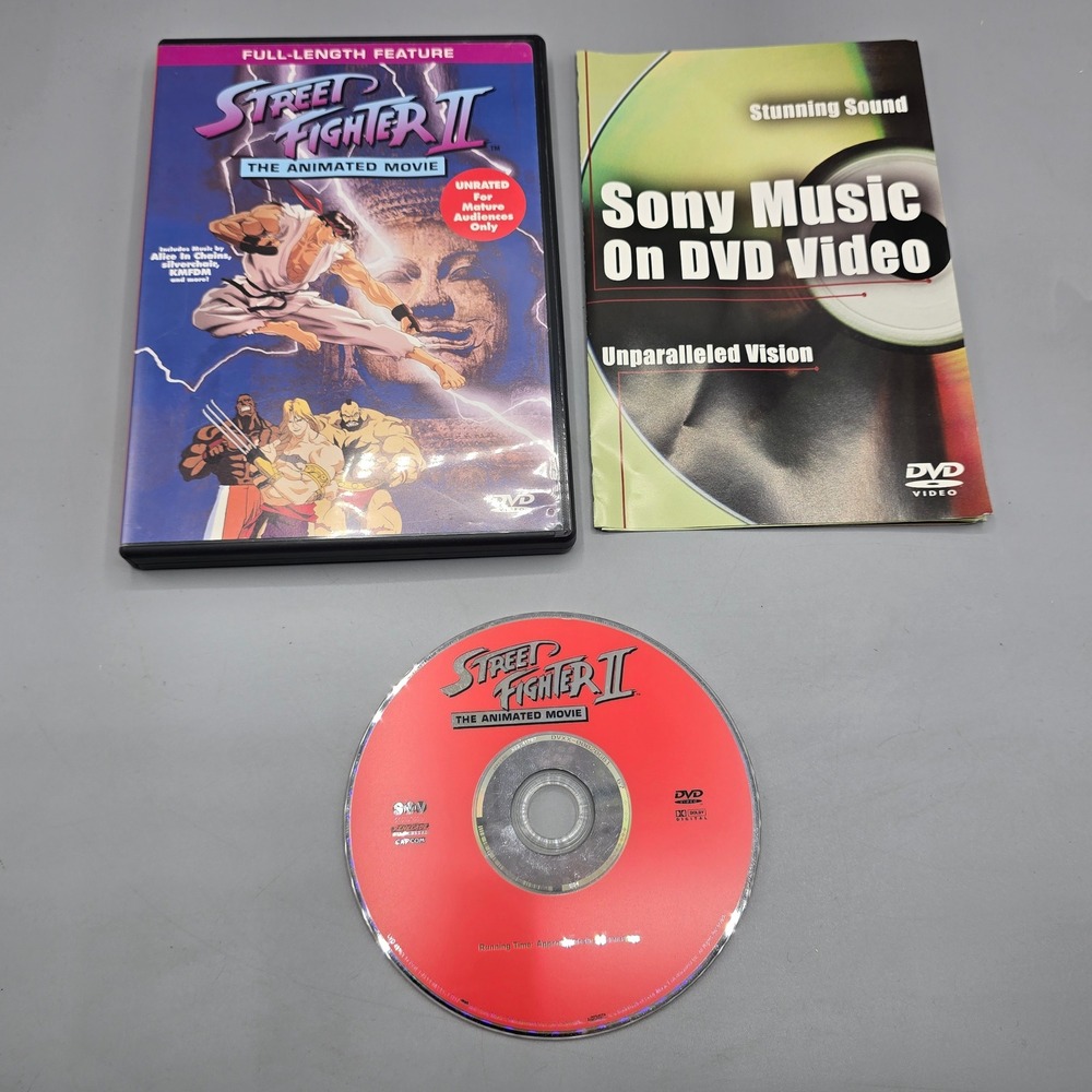 Street Fighter II The Animated Movie DVD Unrated SMV Capcom Anime 1994